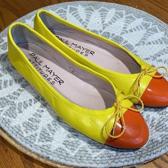 PAUL MAYER LEATHER CAP TOE FLATS SHOES A10 - Picture 3 of 10